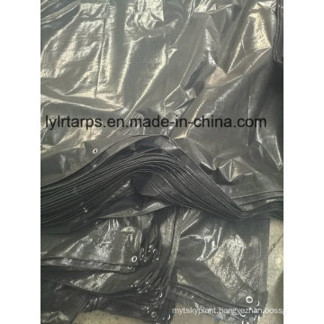 Black Plastic Tarpaulin Cover, Finished PE Tarpaulin Truck Cover